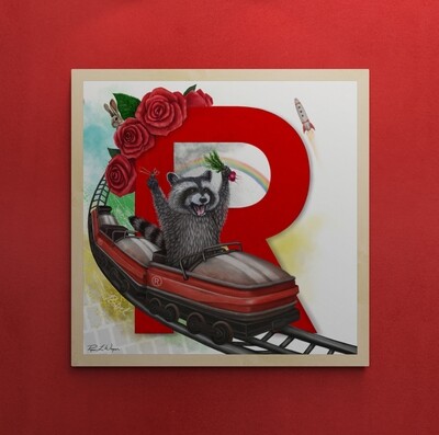 "Roscoe the Raccoon" Animal Alphabet Print