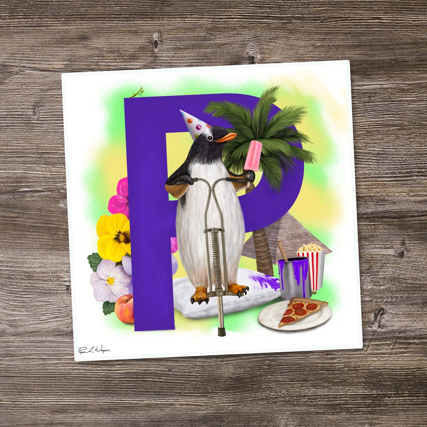 &quot;Pablo the Penguin&quot; Animal Alphabet Print