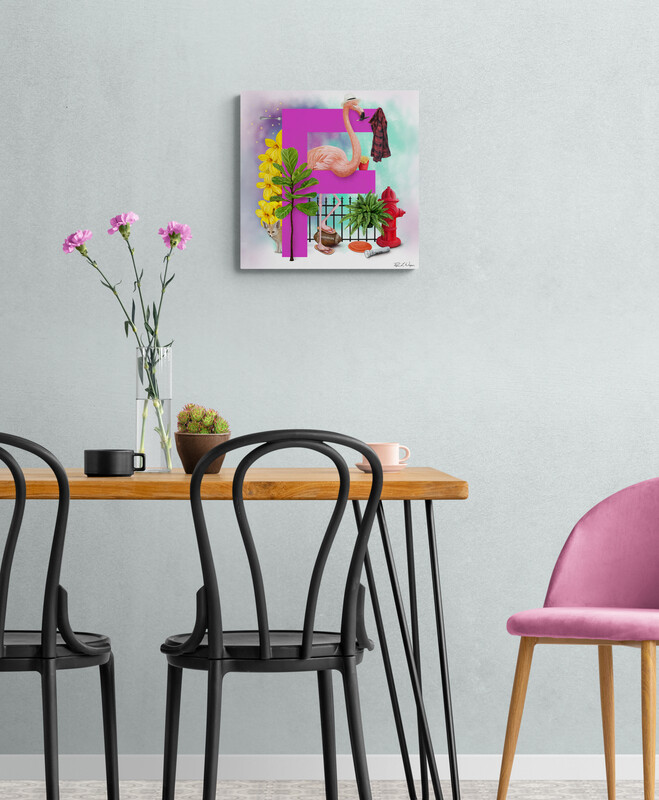 &quot;Fran the Flamingo&quot; Animal Alphabet Print