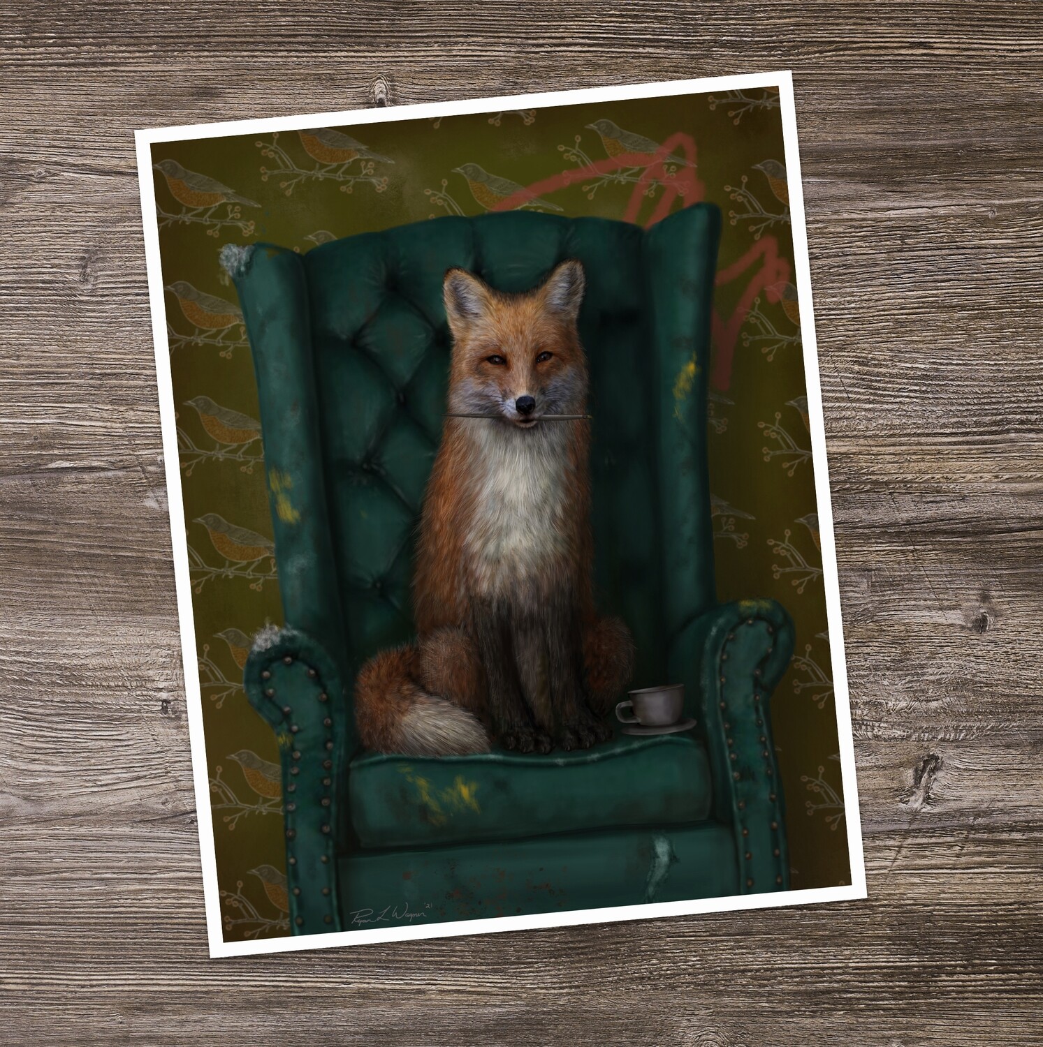 &quot;Early Fox Catches a Buzz&quot;  Print