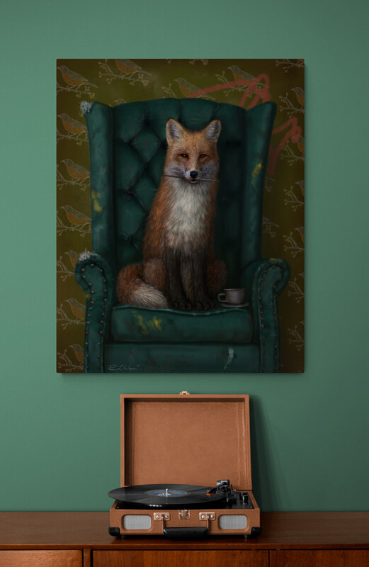 &quot;Early Fox Catches a Buzz&quot;  Print