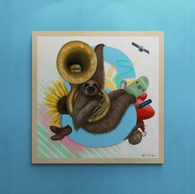 &quot;Susan the Sloth&quot; Animal Alphabet Print