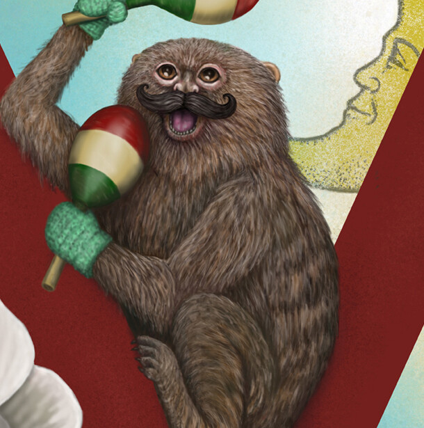 &quot;Maurice the Marmoset&quot; Animal Alphabet Print