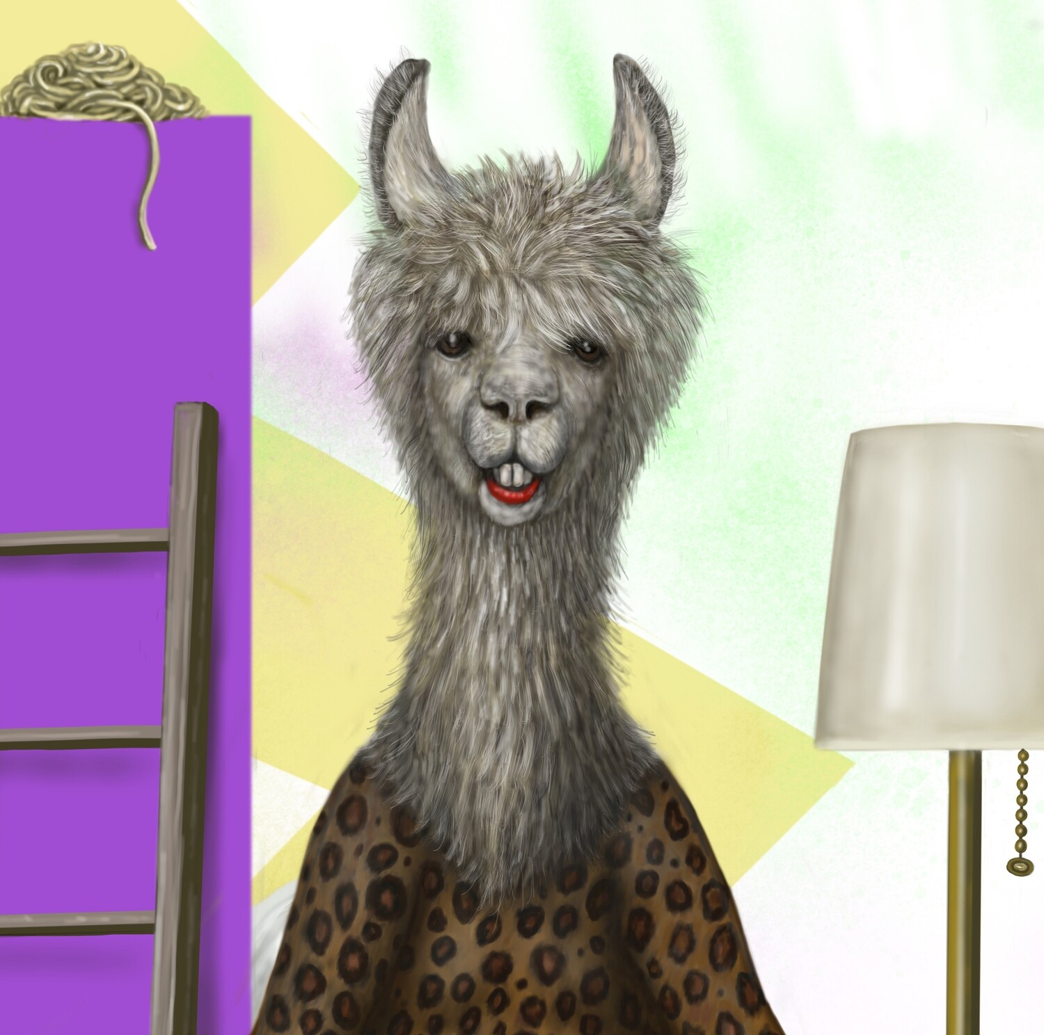 &quot;Laverne the Llama&quot; Animal Alphabet Print