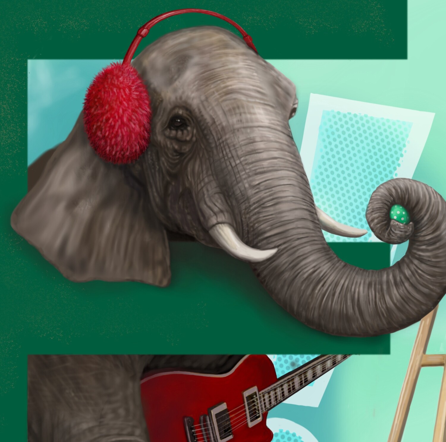 &quot;Eleanor the Elephant&quot; Animal Alphabet Print