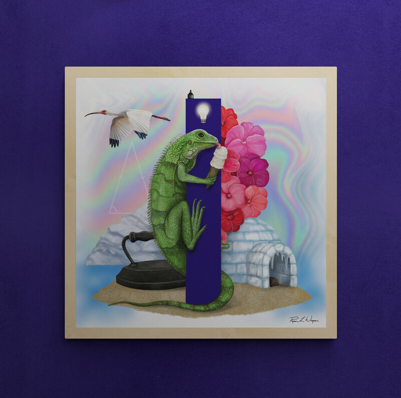 "Izzy the Iguana" Animal Alphabet Print "Izzy the Iguana" Animal Alphabet Print
