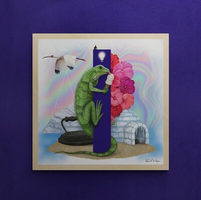 "Izzy the Iguana" Animal Alphabet Print