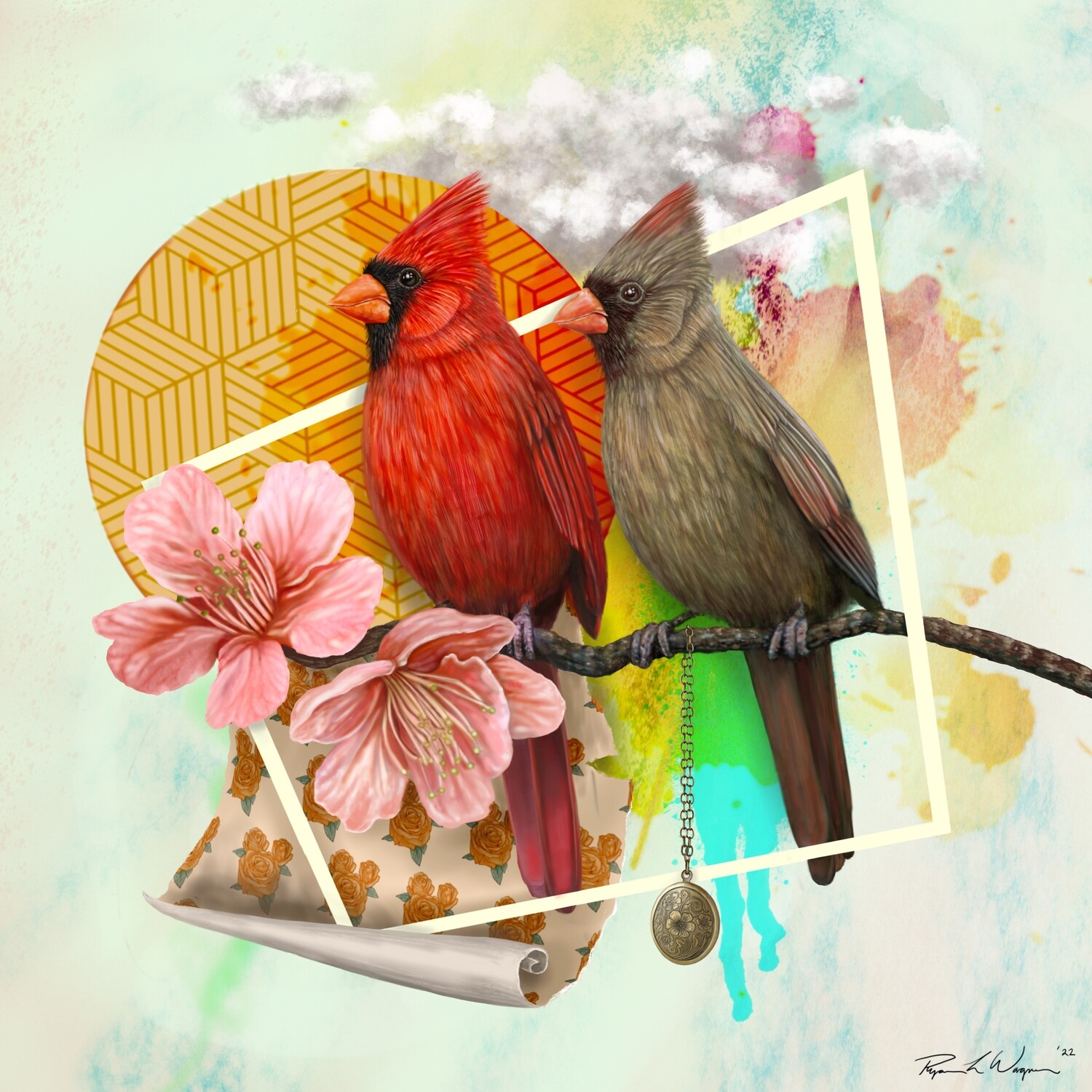 &quot;Lovebirds&quot;  Limited Edition Print
