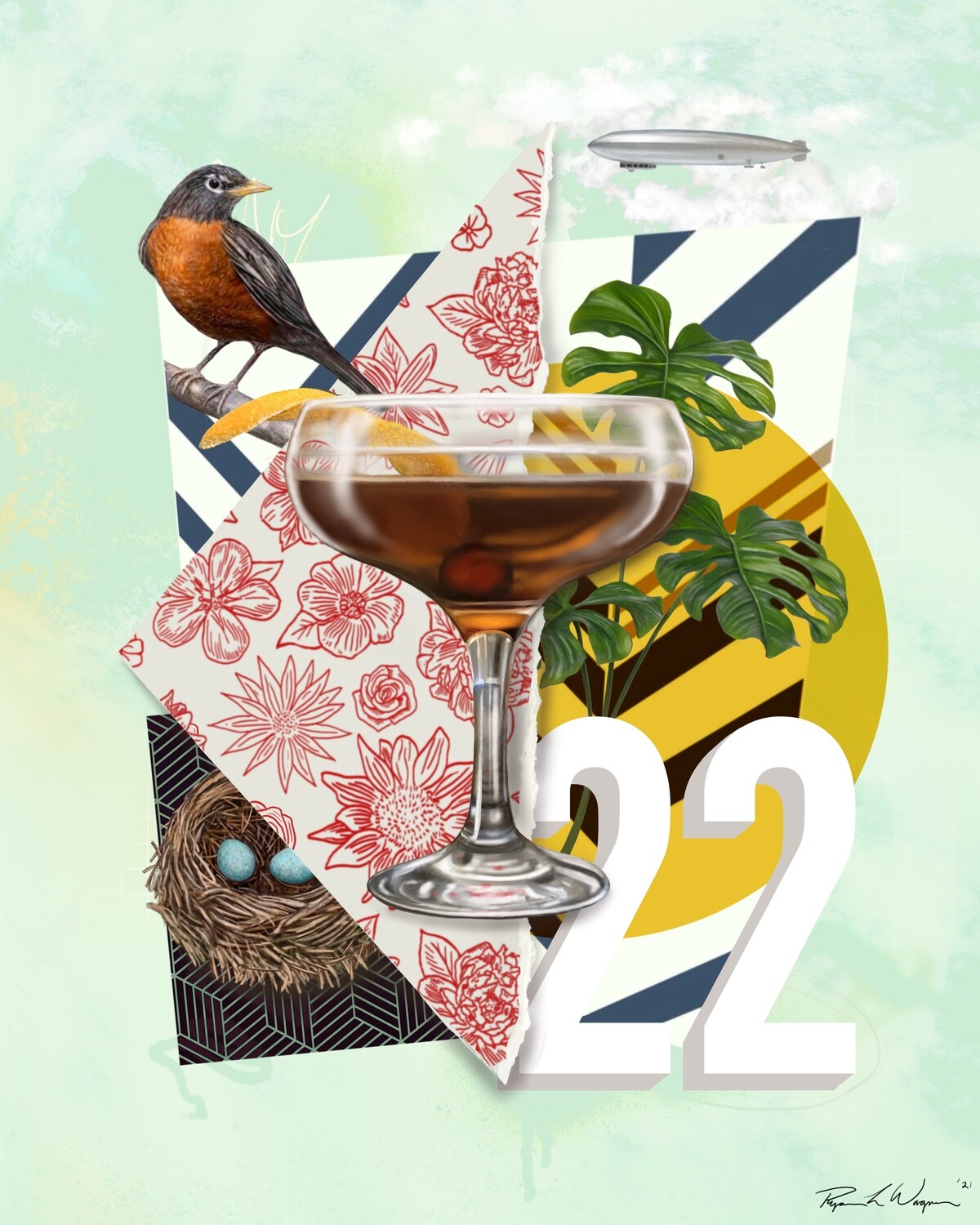 &quot;Bottom&#39;s Up&quot;  Limited Edition Print