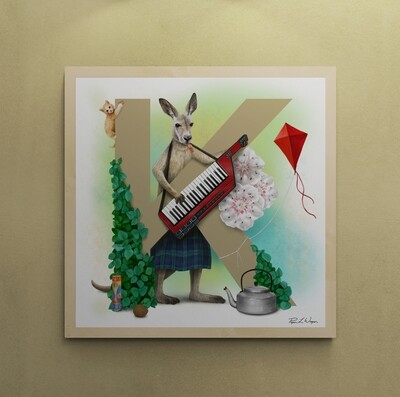 &quot;Karl the Kangaroo&quot; Animal Alphabet Print