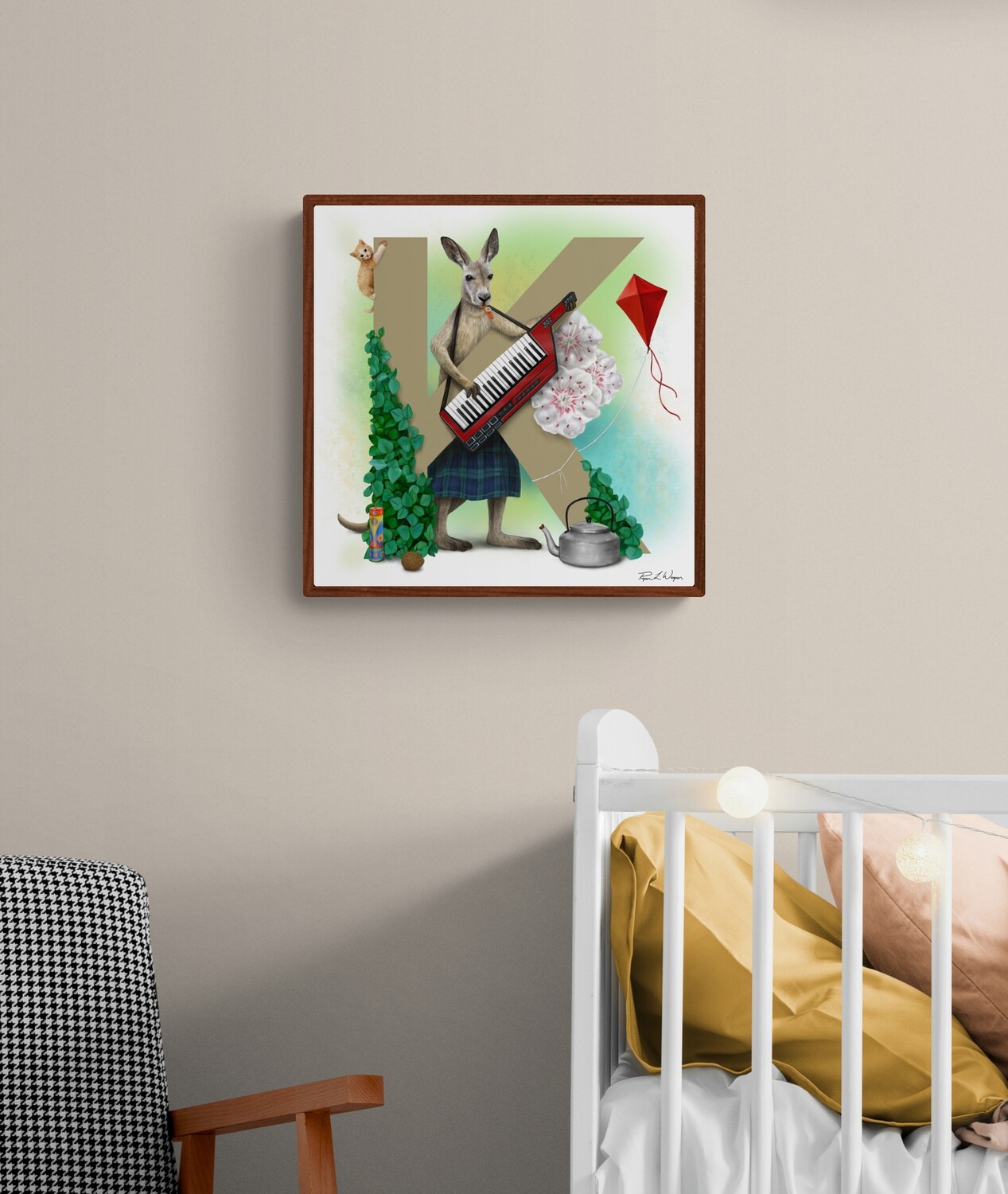 &quot;Karl the Kangaroo&quot; Animal Alphabet Print