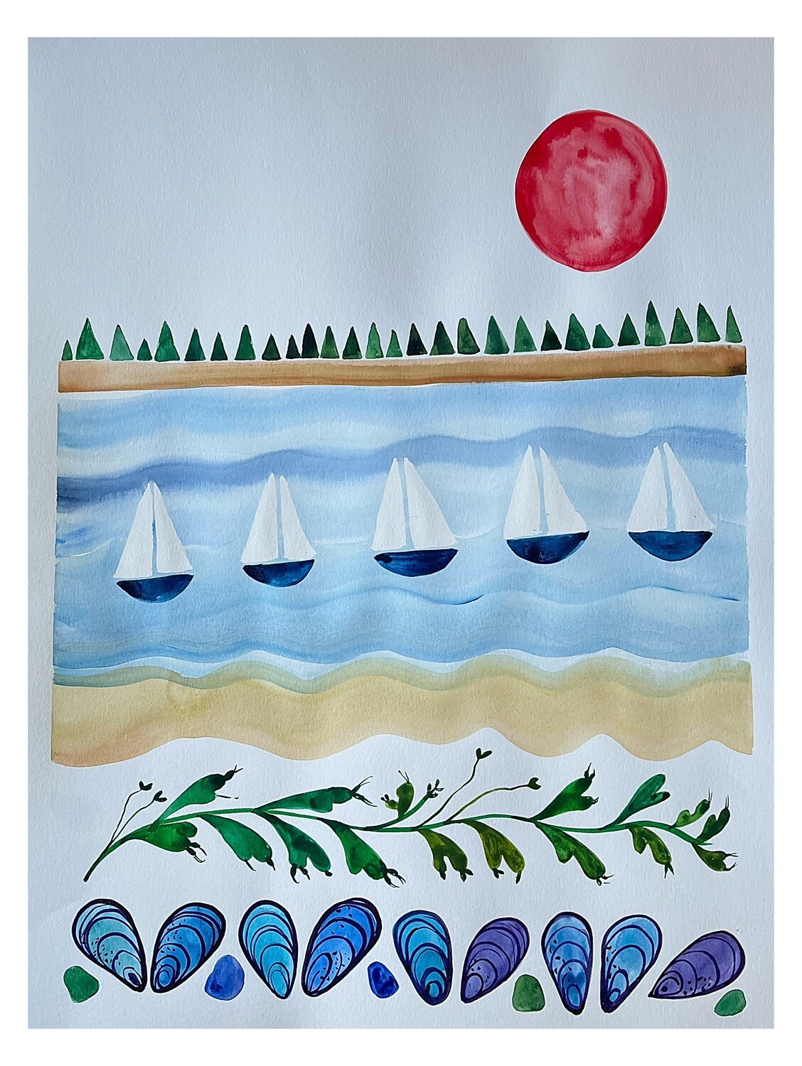 Sailing the Seacoast Poster