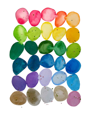 Rainbow Stones Giclée Print 8x10