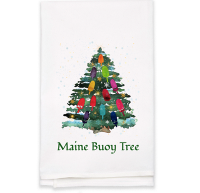 Maine Buoy Tree Tea Towel