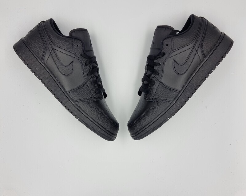 nike jordan 1 low tumbled leather black (GS)