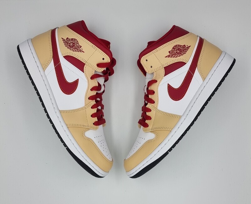 nike jordan 1 mid beige red