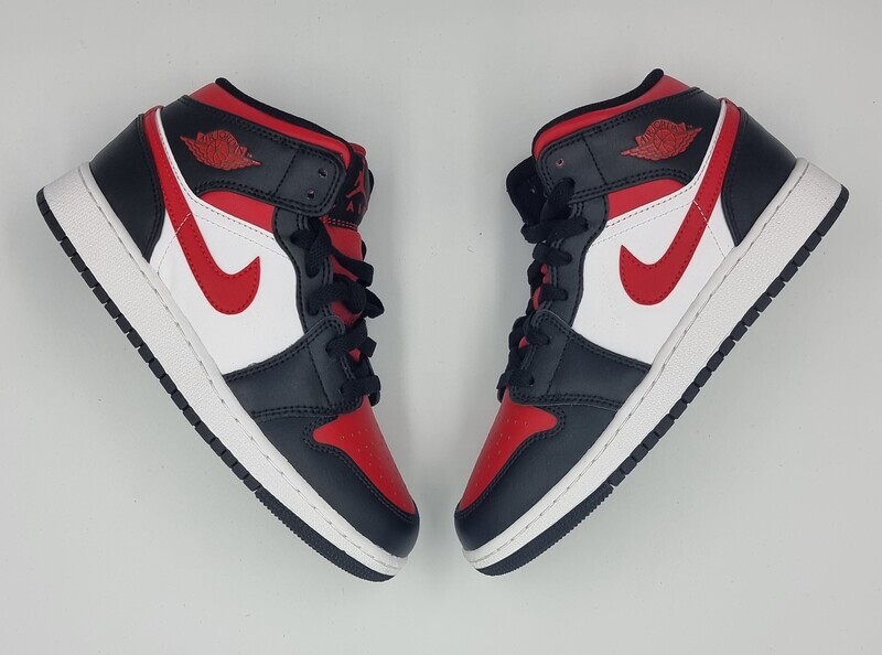 nike jordan 1 mid fire red (gs)