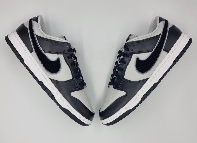 nike dunk low chenille black swoosh