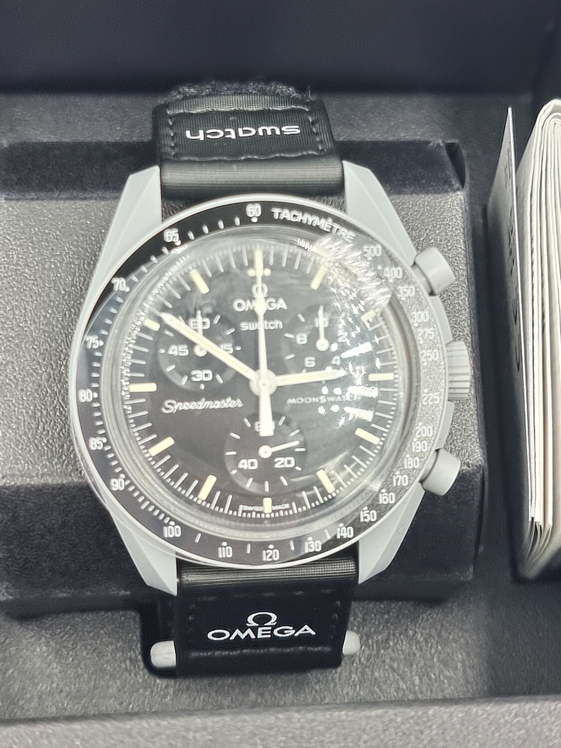 swatch x omega bioceramic moonswatch 
mission to the moon