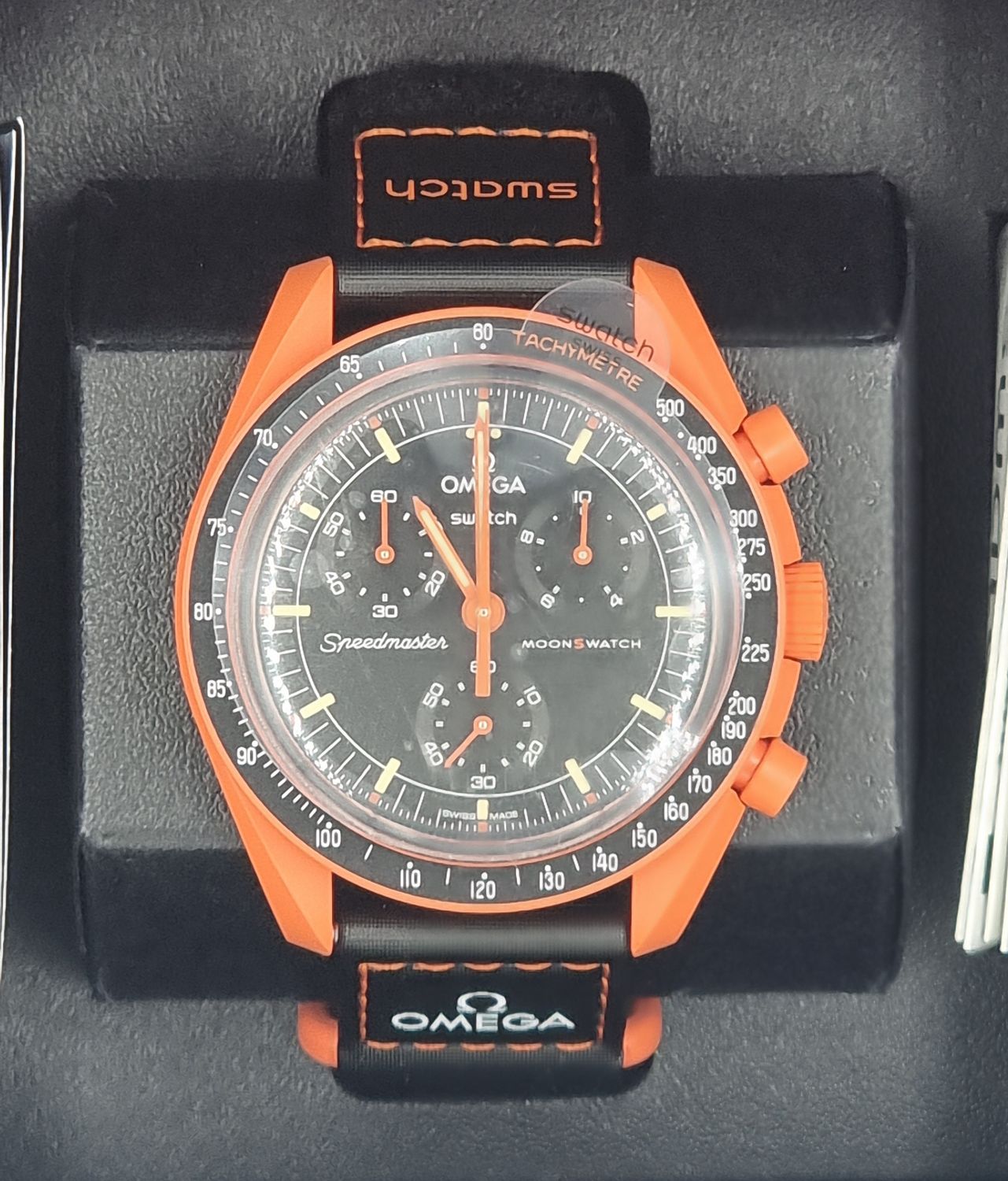 swatch x  omega bioceramic moonswatch mission on earth- lava