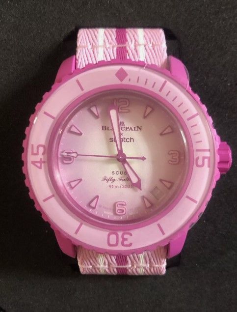 blancpain x swatch pink ocean