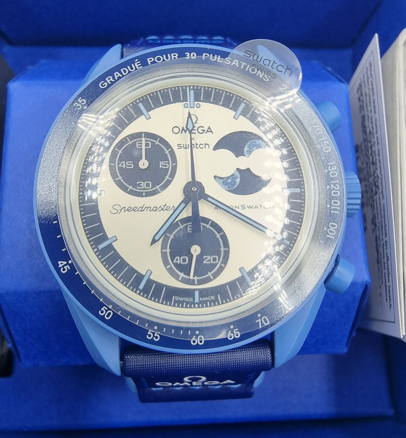 swatch x omega mission to the superblue moonphase