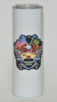 VIETNAM VET 20oz Stainless Steel Tumbler