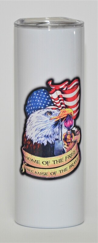 PURPLE HEART 20oz Stainless Steel Tumbler