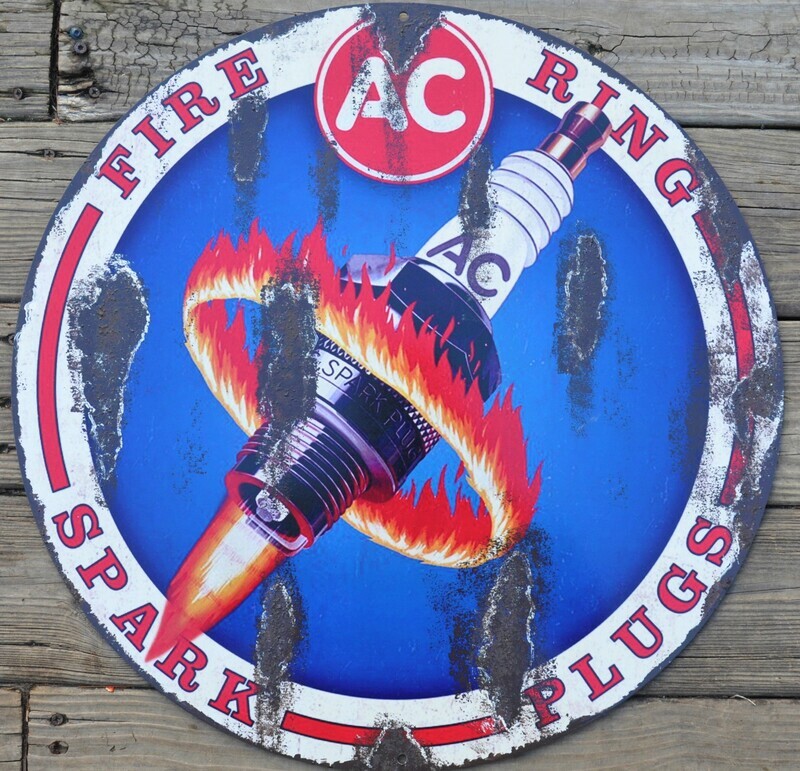 Retro AC SPARK PLUG SIGN