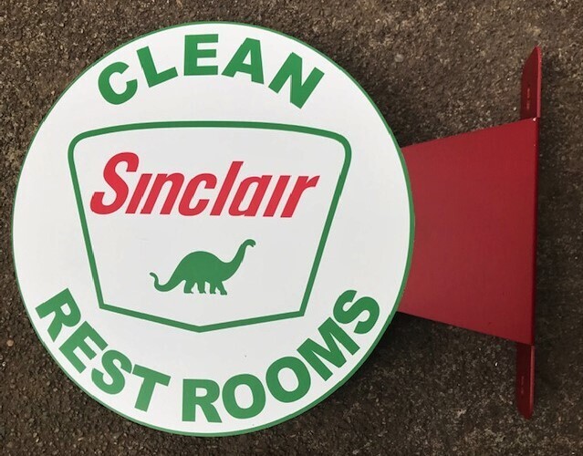 Sinclair clean rest room  FLANGE SIGN