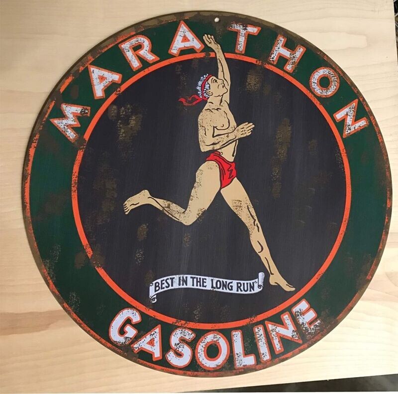Retro MARATHON GASOLINE SIGN