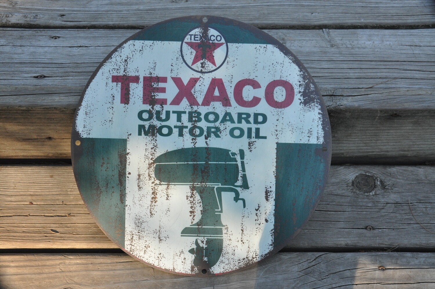 RETRO TEXACO OUTBOARD OIL SIGN