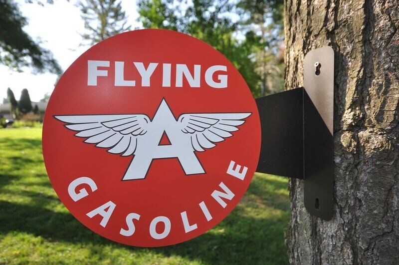 FLYING A GASOLINE  FLANGE SIGN