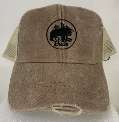 Archery Hat with Bear embroidered logo/Mississippi mud