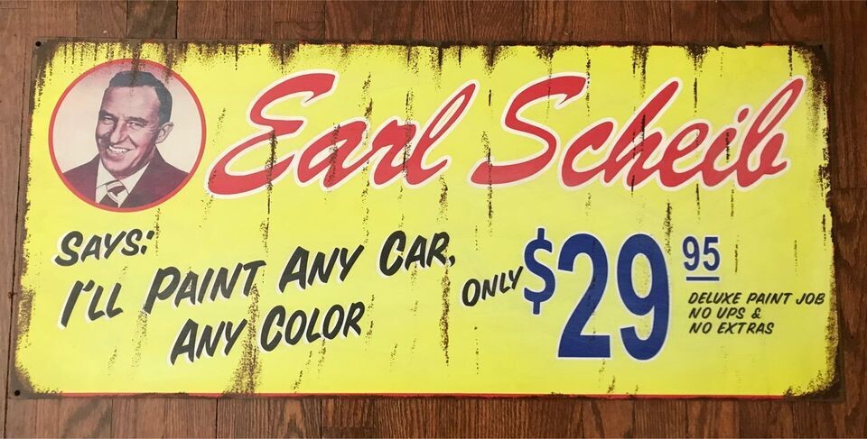 Retro EARL SCHEIB sign