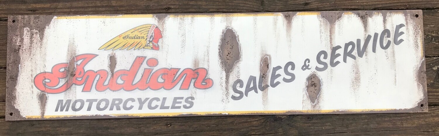 Retro INDIAN MOTORCYCLE sign