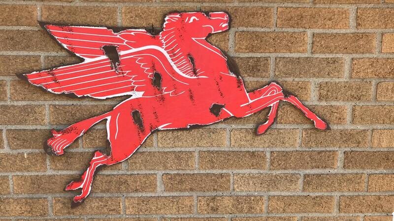 Mobil Gas PEGASUS sign