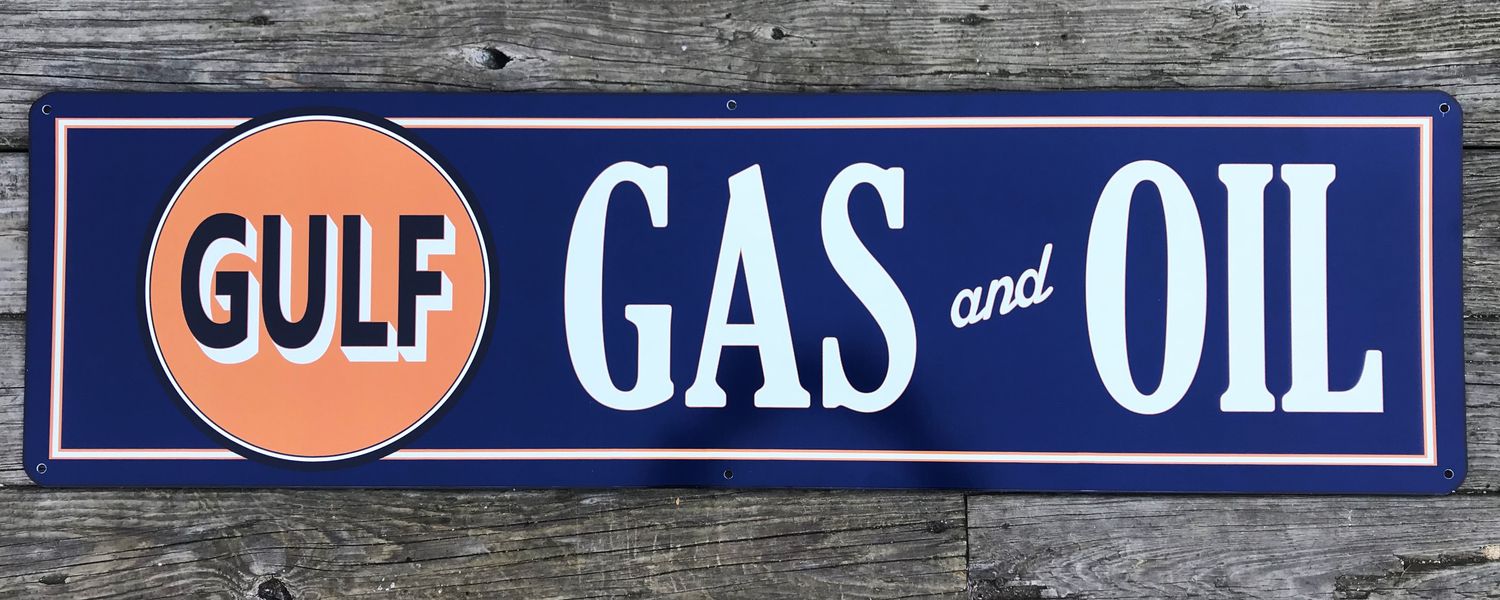 GULF GAS and OIL sign