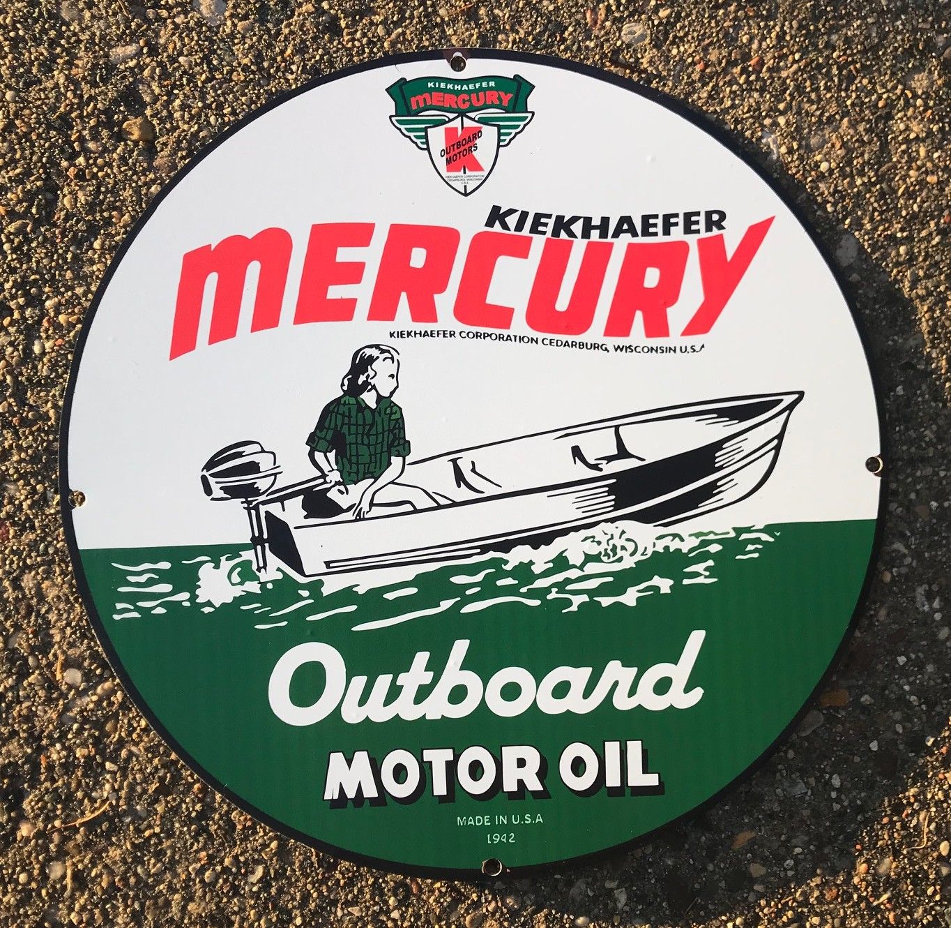 MERCURY OUTBOARD OIL SIGN
