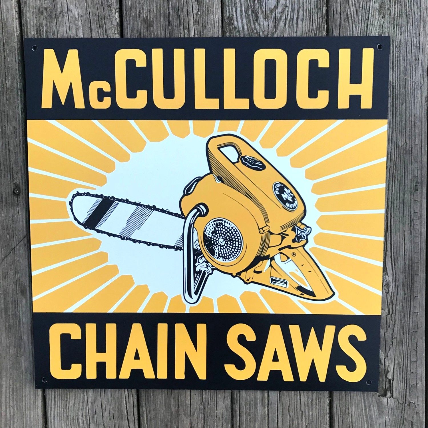 McCULLOCH chain saw sign