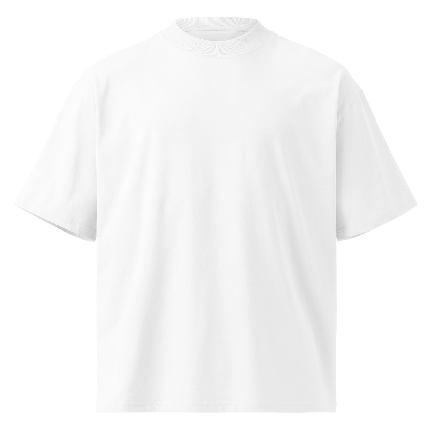 Unisex organic oversized high neck t-shirt