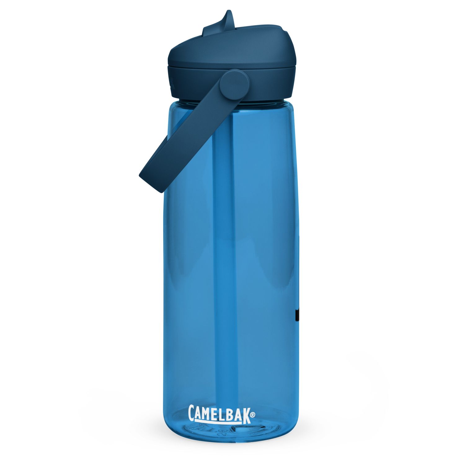 Flip straw water bottle