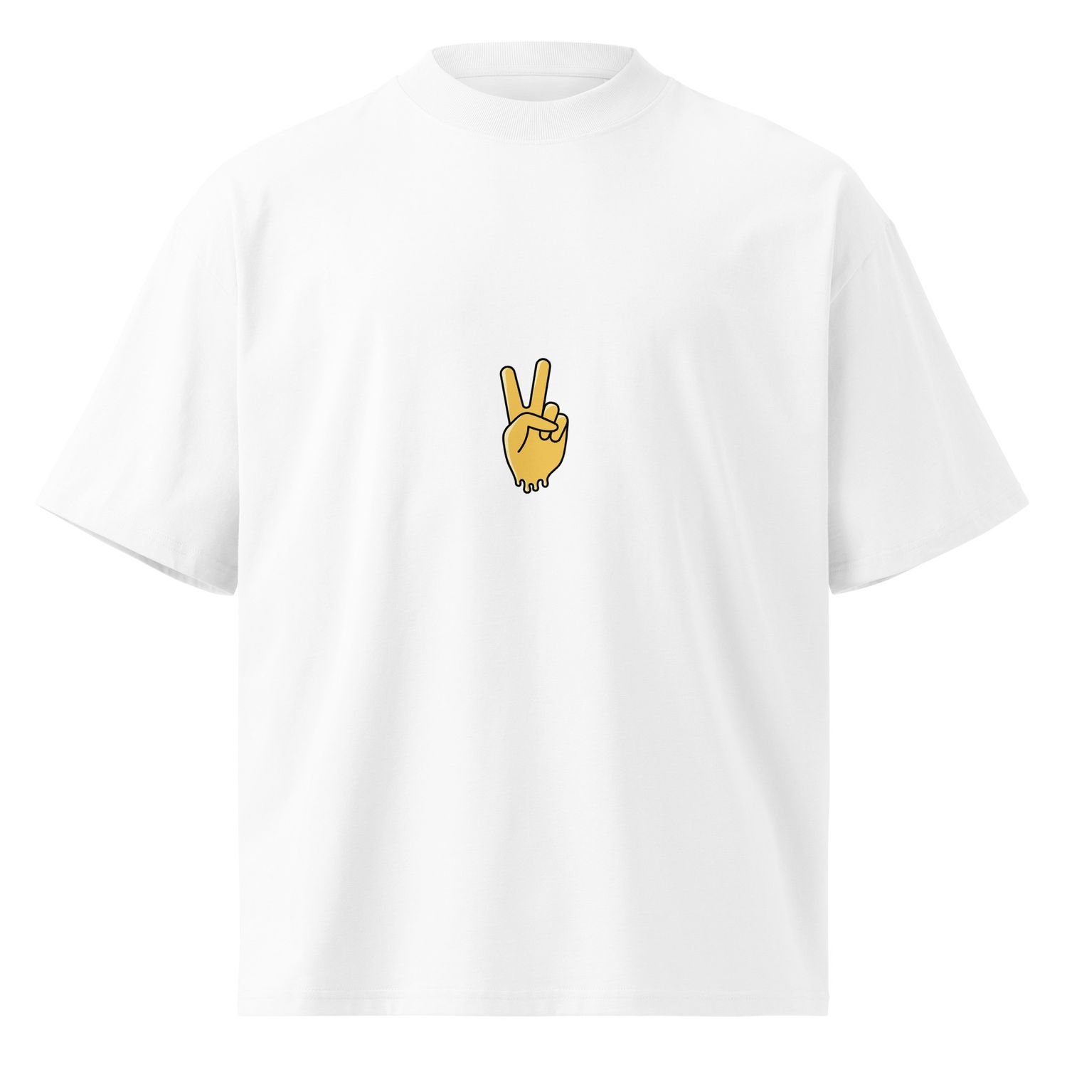 Unisex organic oversized high neck t-shirt