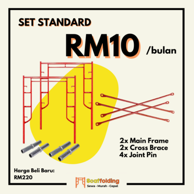 Set Standard - 2x Main Frame, 2x Cross Brace, 4x Joint Pin