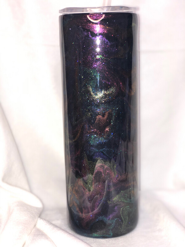 Black Psychedelic Tumbler