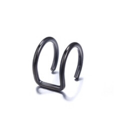 Clip à os d’oreille noir
