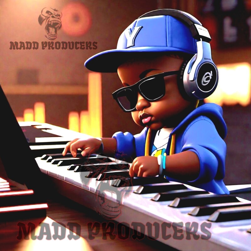 Baby in the Studio cookin up Album Cover