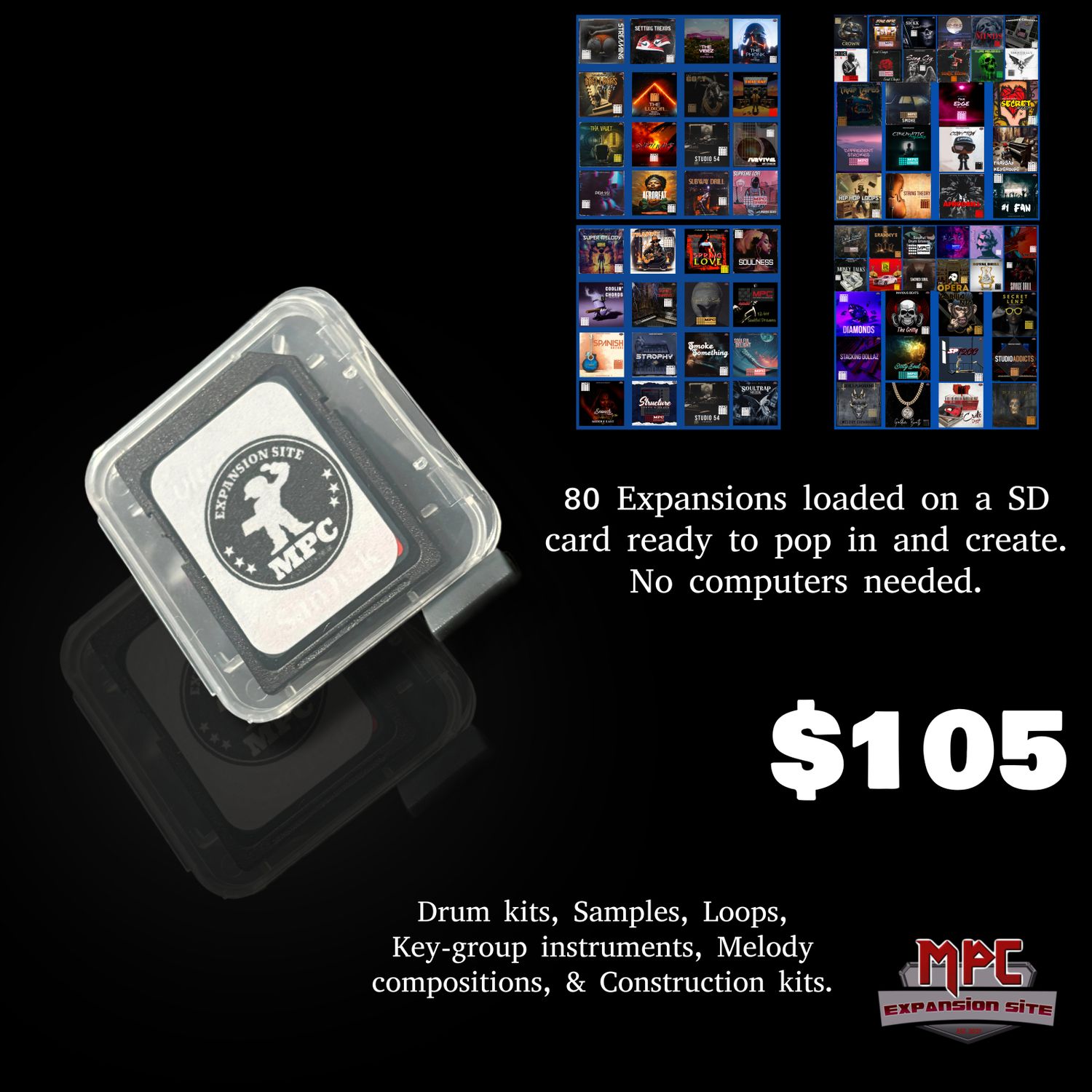 Mpc Expansion SD Card &#39;80pk Bundle&#39; by Invious