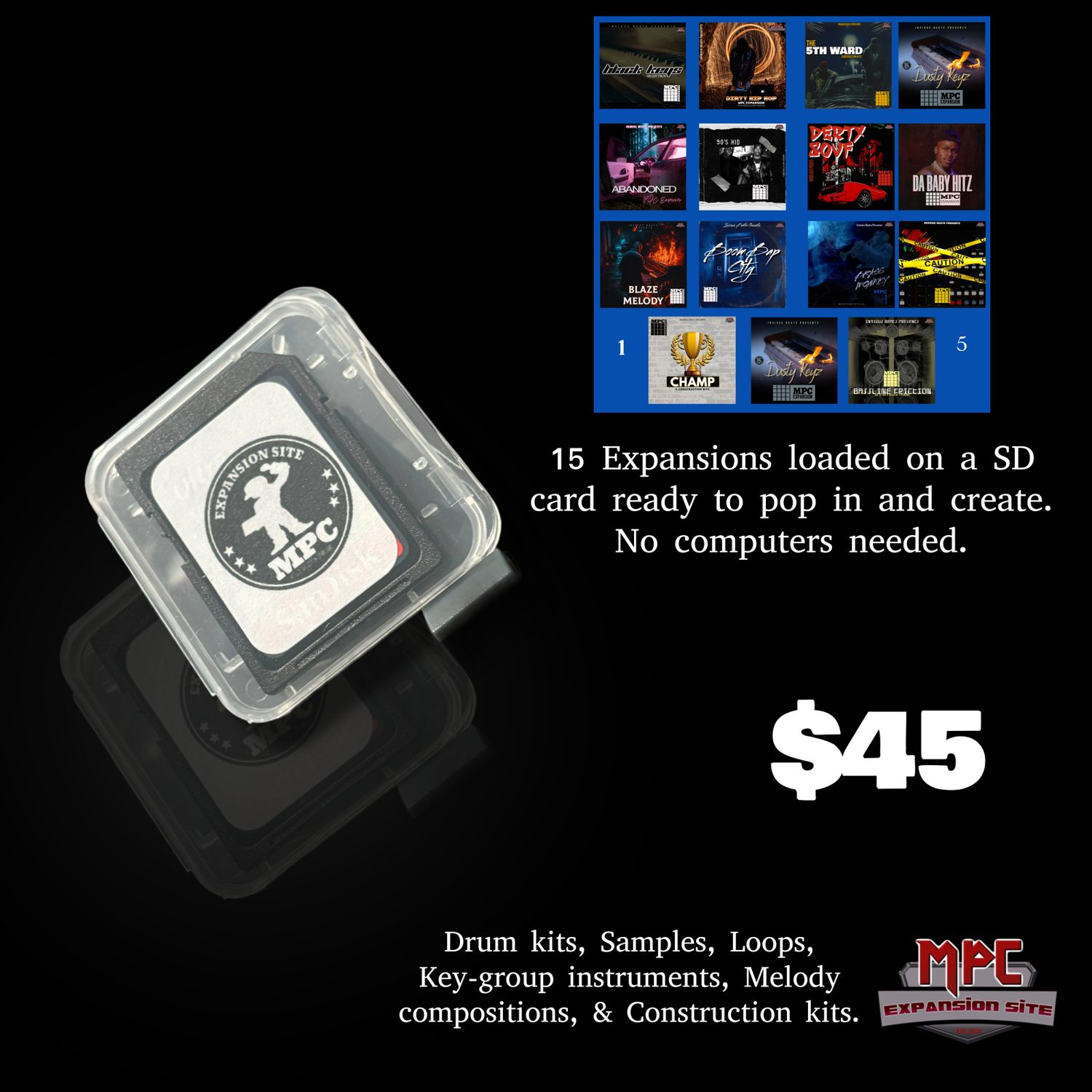 Mpc Expansion SD Card &#39;15pk Bundle&#39; by Invious