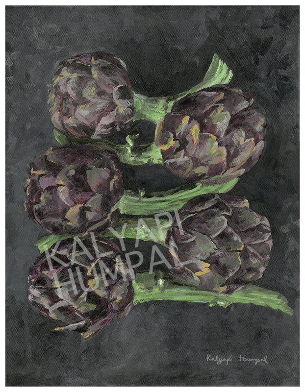 Artichokes print 14&quot; by 18&quot;